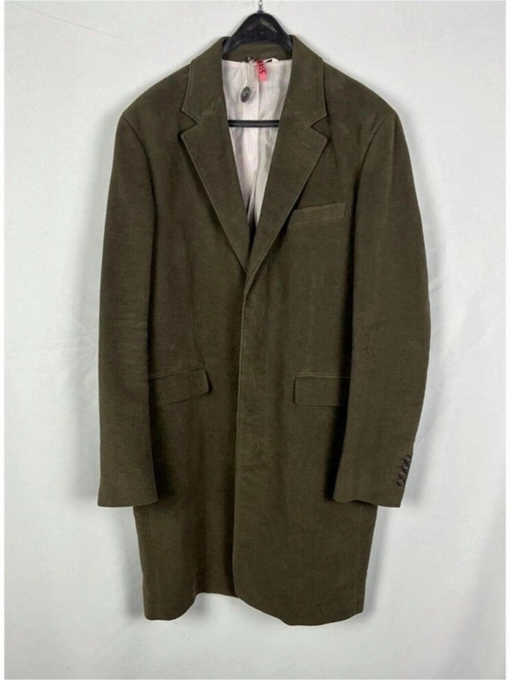 Brooks Brothers Green Wool Blend Trench Coat